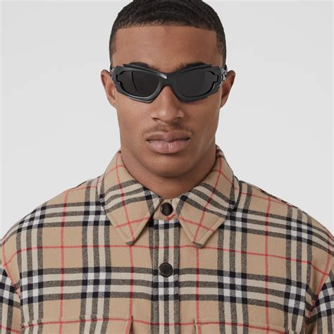 Burberry Archive Beige Vintage Check Wool Cotton Overshirt